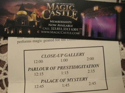 Magic castle passes